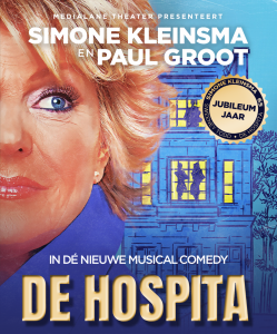 Post van de musical De Hospita met Simone Kleinsma en Paul Groot , te zien vanaf november 2023 door het hele land