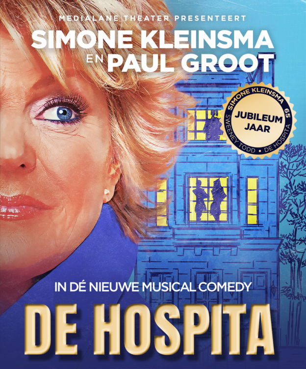 poster De Hospita nieuwe musical comedy met simone kleinsma en paul groot
